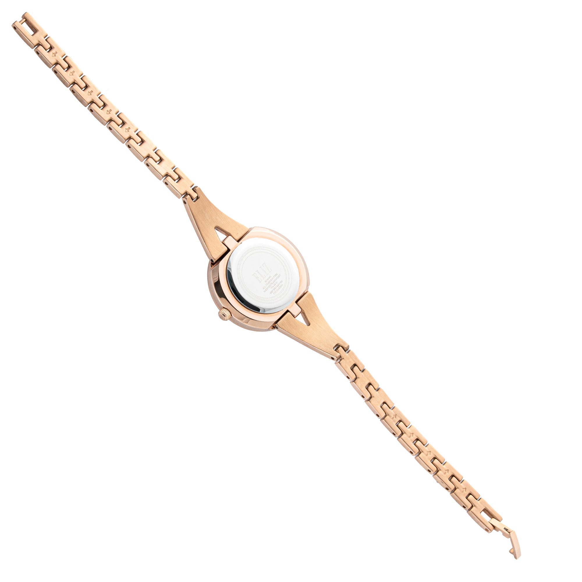 ELIZ ES8945L2RPR SS Case & Band Two-Hands Women's Diamond Watch