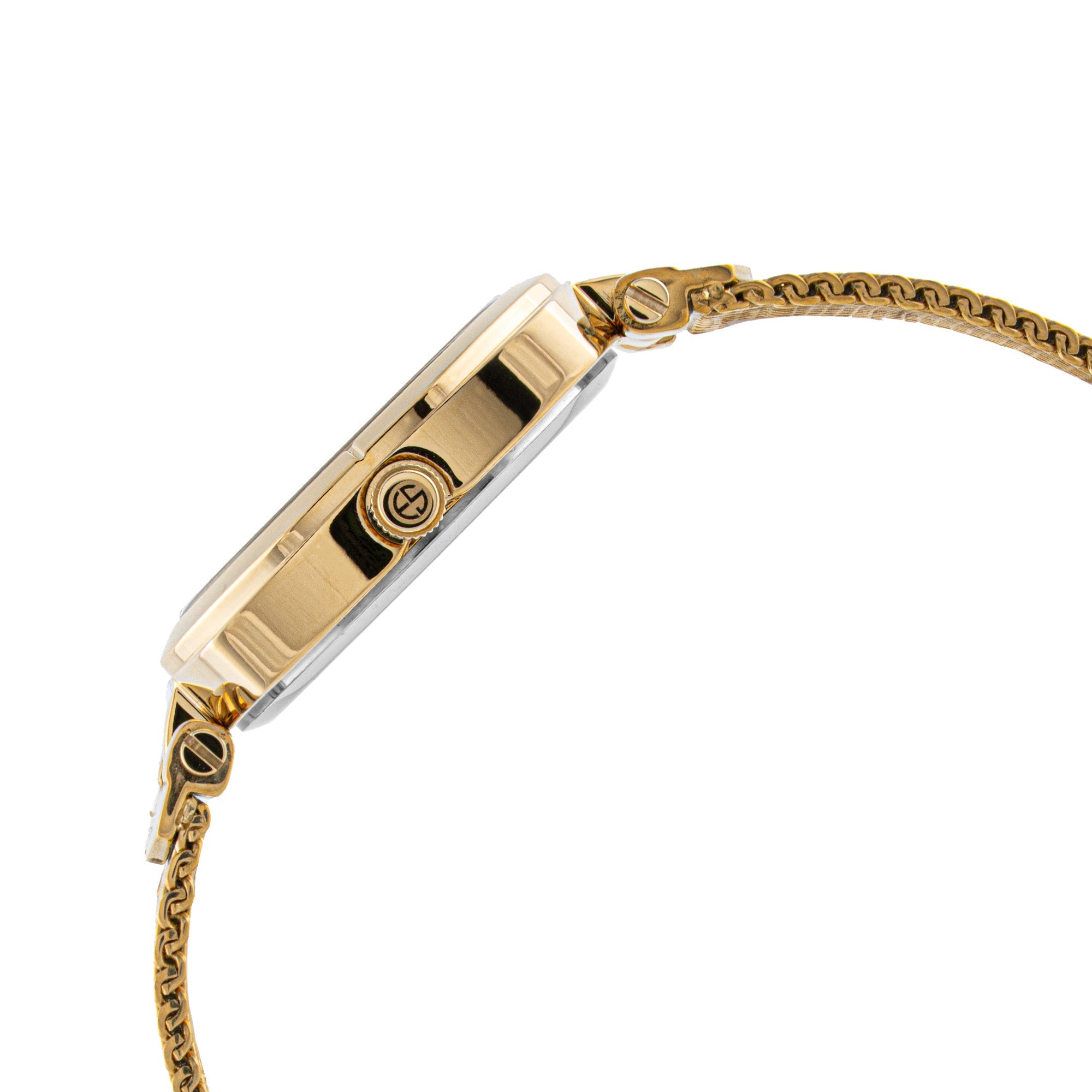 ELIZ ES8947L2GCG SS Case & Mesh Strap Three-hands Women's Watch