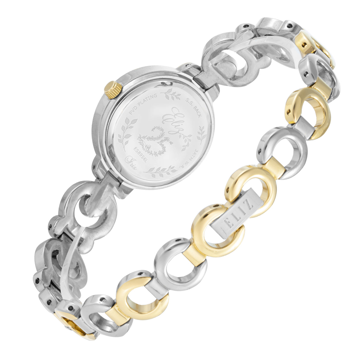 ELIZ ES8958L2TST Metal Case and Bracelet 3-Hands Women's Watch