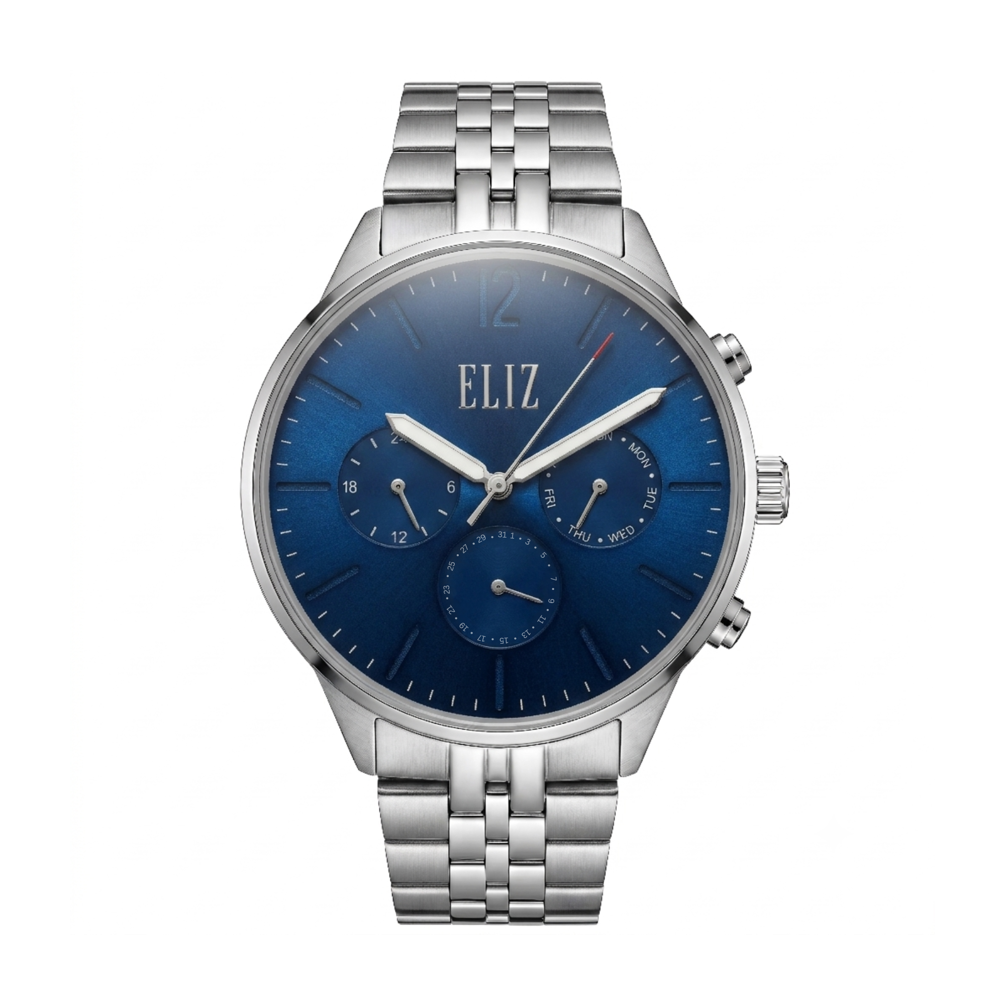 ELIZ ES8969G2SBS SS Case & Band Multifunction with Pushers Men's Watch