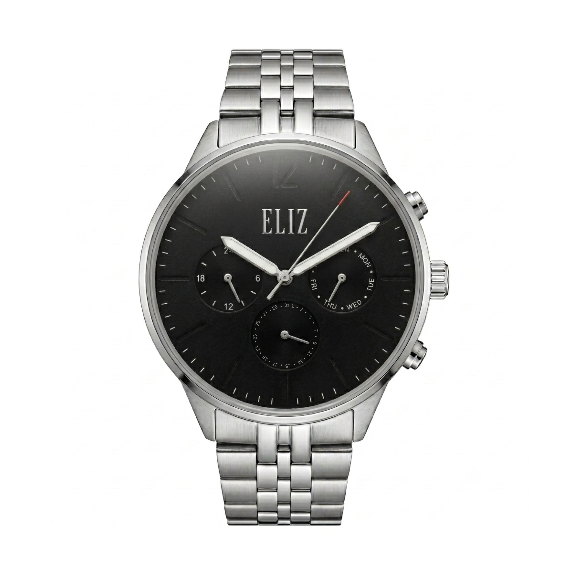 ELIZ ES8969G2SNS SS Case & Band Multifunction with Pushers Men's Watch
