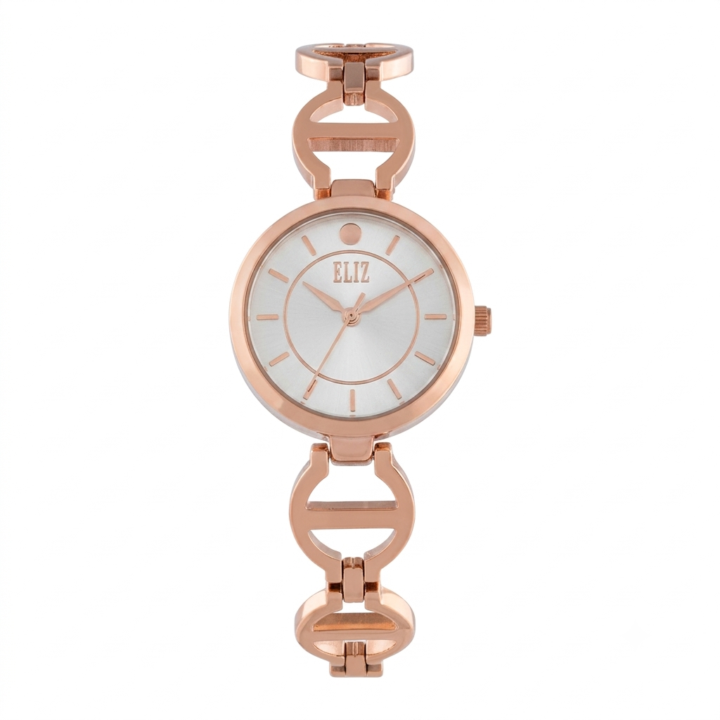 ELIZ ES8997L2RSR METAL CASE AND BRACELET THREE-HANDS WOMEN'S WATCH
