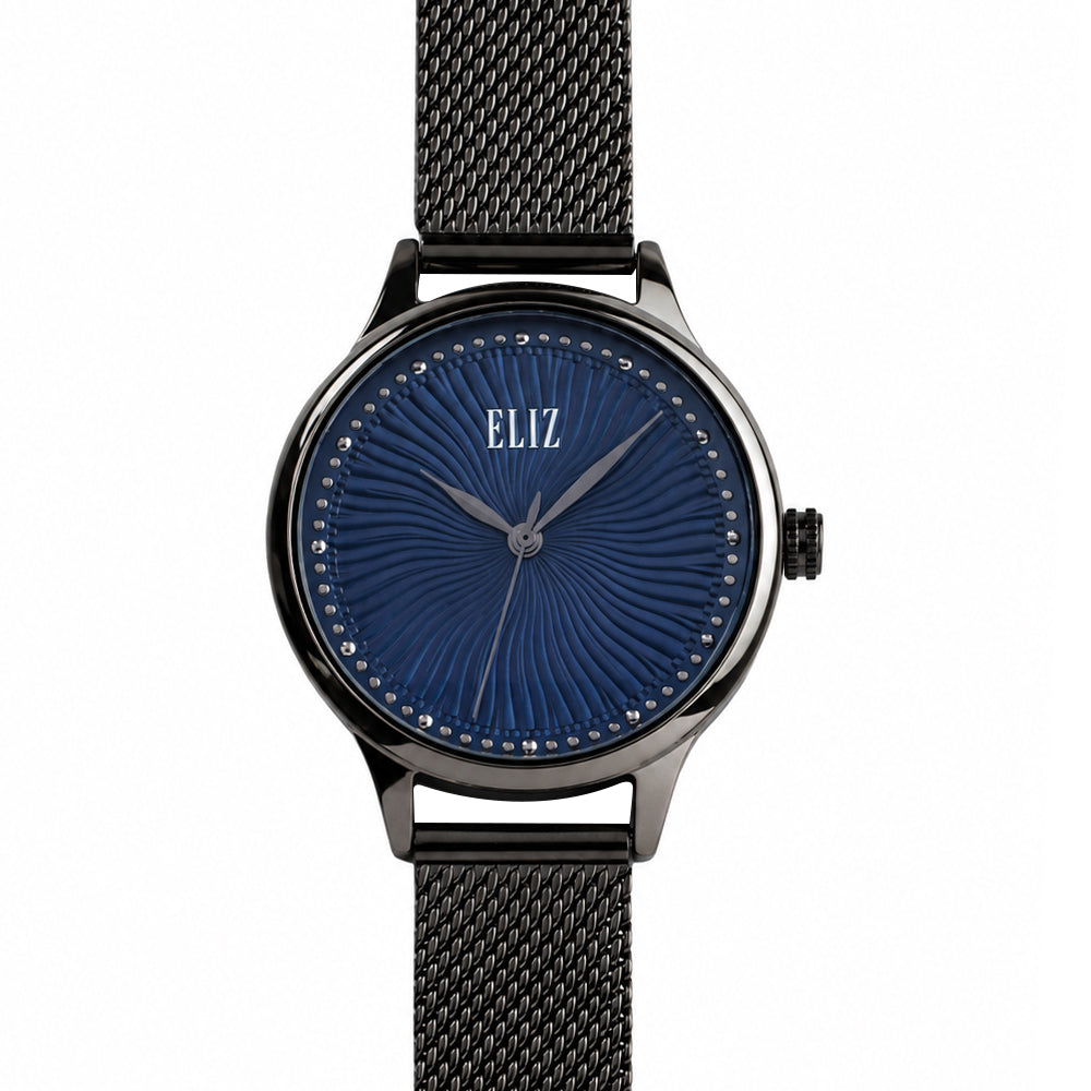 ELIZ ES9007L2ABA SS Case and Mesh Strap Three-hands Women's watch