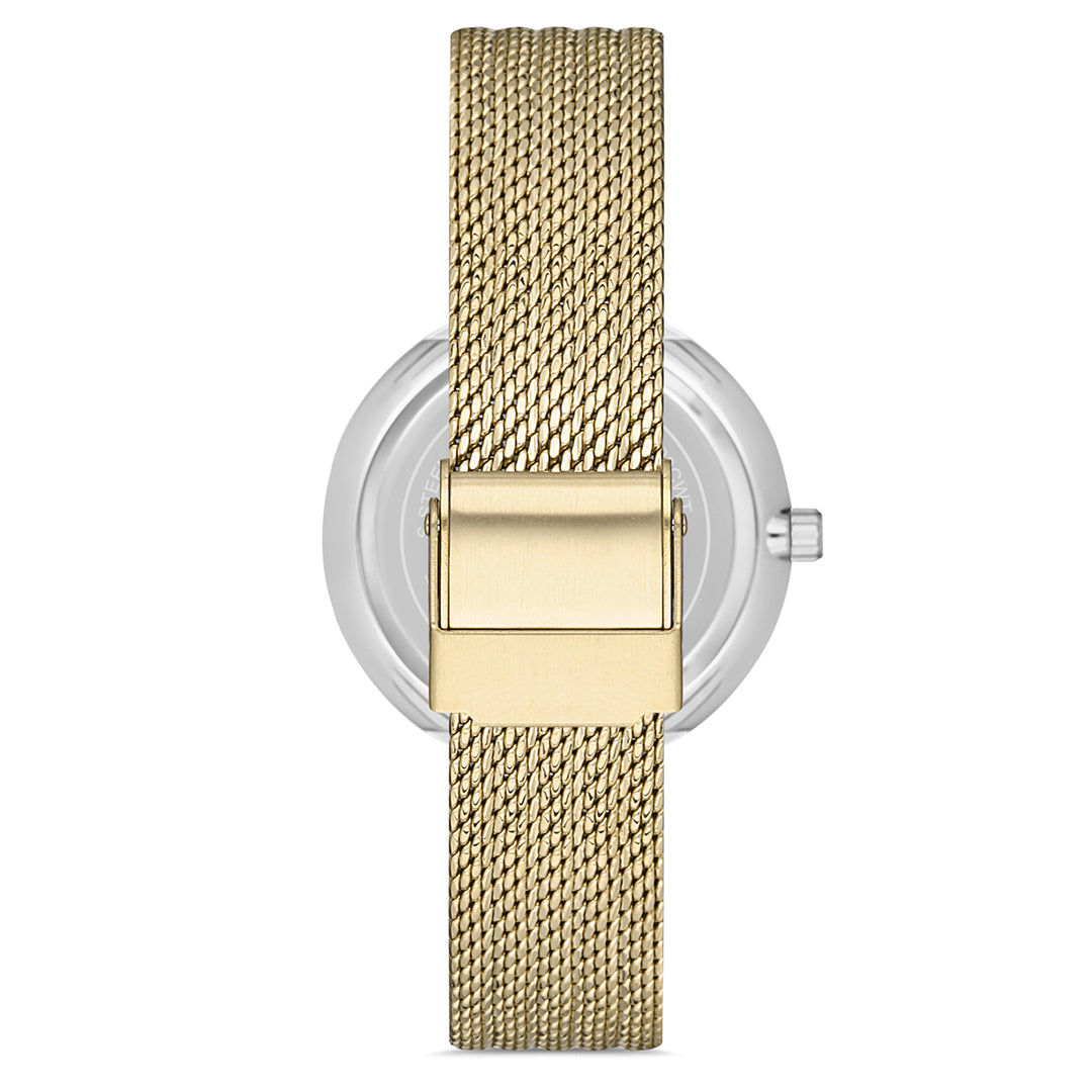 FERRO F21092C-D SS Caseback & Mesh Strap Japan Women's Watch