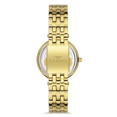 Ferro FL21331AWT-B Metal Case And Metal Band Women's Watch