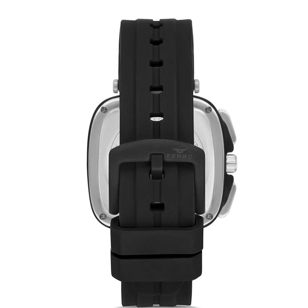 FERRO FM11352D-G SS Caseback & Silicone Multifunction Men's Watch