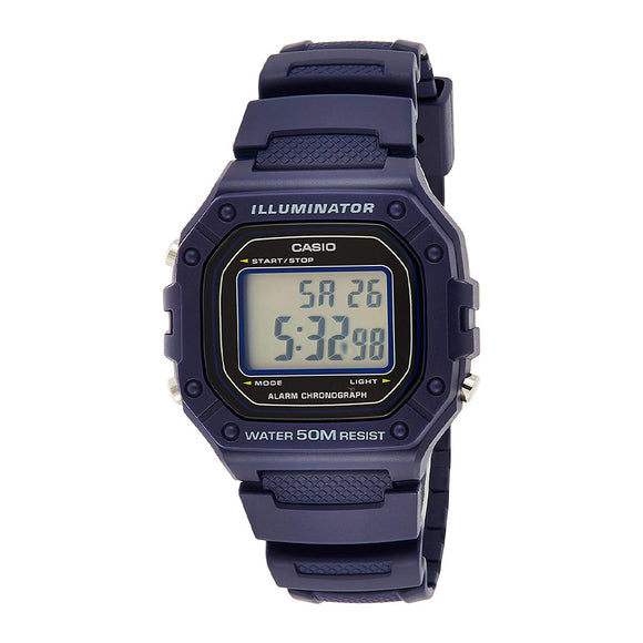 Casio W-218H-2AVDF Blue Resin Case and Band Men's Watch