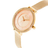 ELIZ ES8694L2RPR PVD Rose Gold Plated SS Case and Band Women's Watch