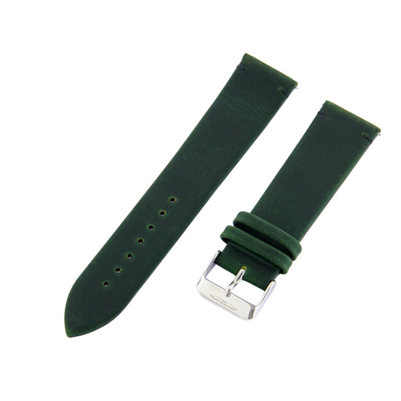 Blade men's Green Genuine Leather Strap with Black stitching and Stainless Steel Ardillon 1