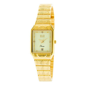 Eliz Women's Luminous Dial Gold plated case and Band Analog Watch ES8564L2GLG