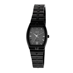 Eliz Women's Grey Dial Black plated case and Band Analog Watch ES8565LNGN