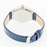 Eliz Men's White Dial Blue Genuine Leather strap Two-Tone Rose Gold plated Steel case Watch ES8633G1UWB 3