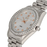 Eliz women's White mother of pearl Dial stainless steel case and band analog Watch ES15-8265L SH 2