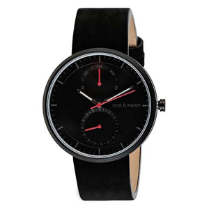bart&melon Unisex Black Dial Leather Strap Watch - 15-DG016-2-NNN