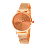 Bart & Melon Women's Rose Gold Plated Mesh Band Watch - 19-NL028RPR