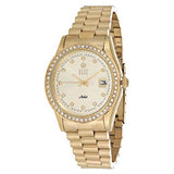 Eliz men's White mother of pearl Dial Gold Plated stainless steel case and band analog Watch ES15-8265G GH 1