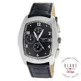 Blade men's Black Dial Black Genuine Leather StrapStainless Steel Case Chronograph with Date Window 2075GSSL-SNN 1