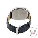 Blade men's Grey Dial Black Genuine Leather Strap Stainless Steel Case Dual Time 2405GSS-SGN 3