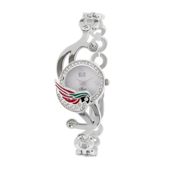 ELIZ ES25-8301L SHP SS Case Jewelry Bracelet Women's Watch - Front