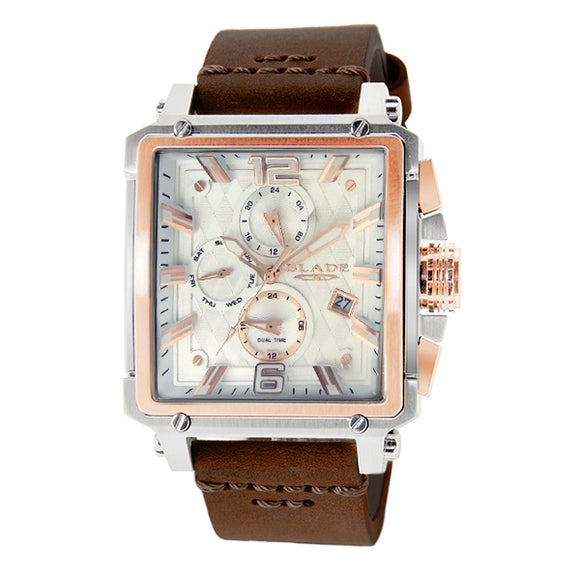 BLADE Vertex 3505G1UWO Men's Square Shaped Genuine Leather Watch