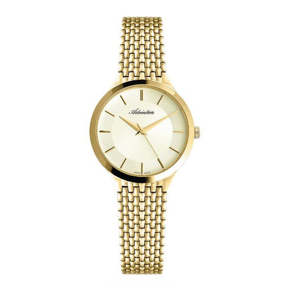 Adriatica Women's Swiss Made Gold Plated Watch - 3176.1111Q