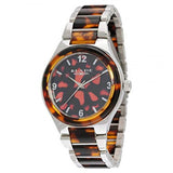 Blade Women's Acetate Dial Stainless Steel Band & Case With Acetate Analog Watch 15-3198L Brown 1