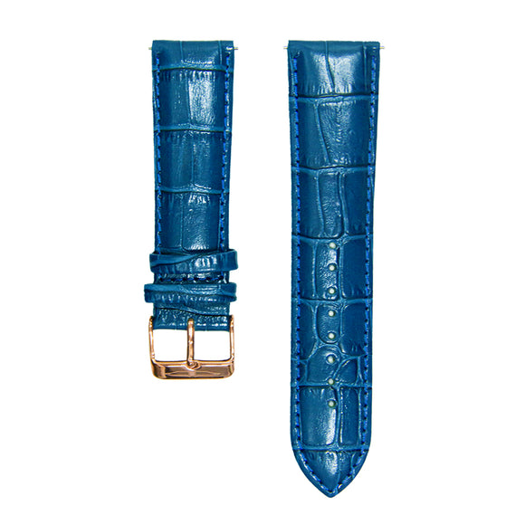 Blade 22x20mm Blue Leather with Quick Release Spring Bar