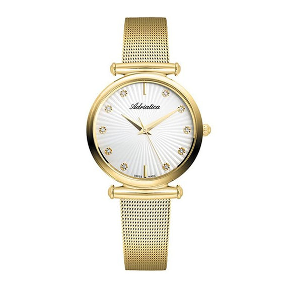 Adriatica Swiss Made Women's Gold Plated Watch - 3518.1193Q