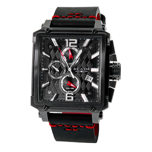 BLADE Vertex Imprint 3550G1NNN Men's Square Shaped Genuine Leather Watch