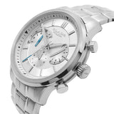 Blade Men's Silver Dial Stainless Steel Chronograph Watch Cachet White 2