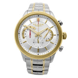 Blade Men's Silver Dial Gold and Silver Stainless Steel Chronograph Watch Cachet Ivory 1