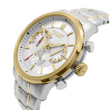 Blade Men's Silver Dial Gold and Silver Stainless Steel Chronograph Watch Cachet Ivory 3
