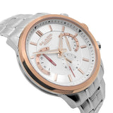 Blade Men's Silver Dial Rose Gold Bezel Stainless Steel Chronograph Watch Cachet Rose 2