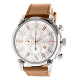 BLADE Men's  Stainless Steel Case Chronograph Tan Strap Watch - 3554G1SSD 1