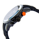 Blade men's black plated case black dial black silicon strap chronograph force night  2
