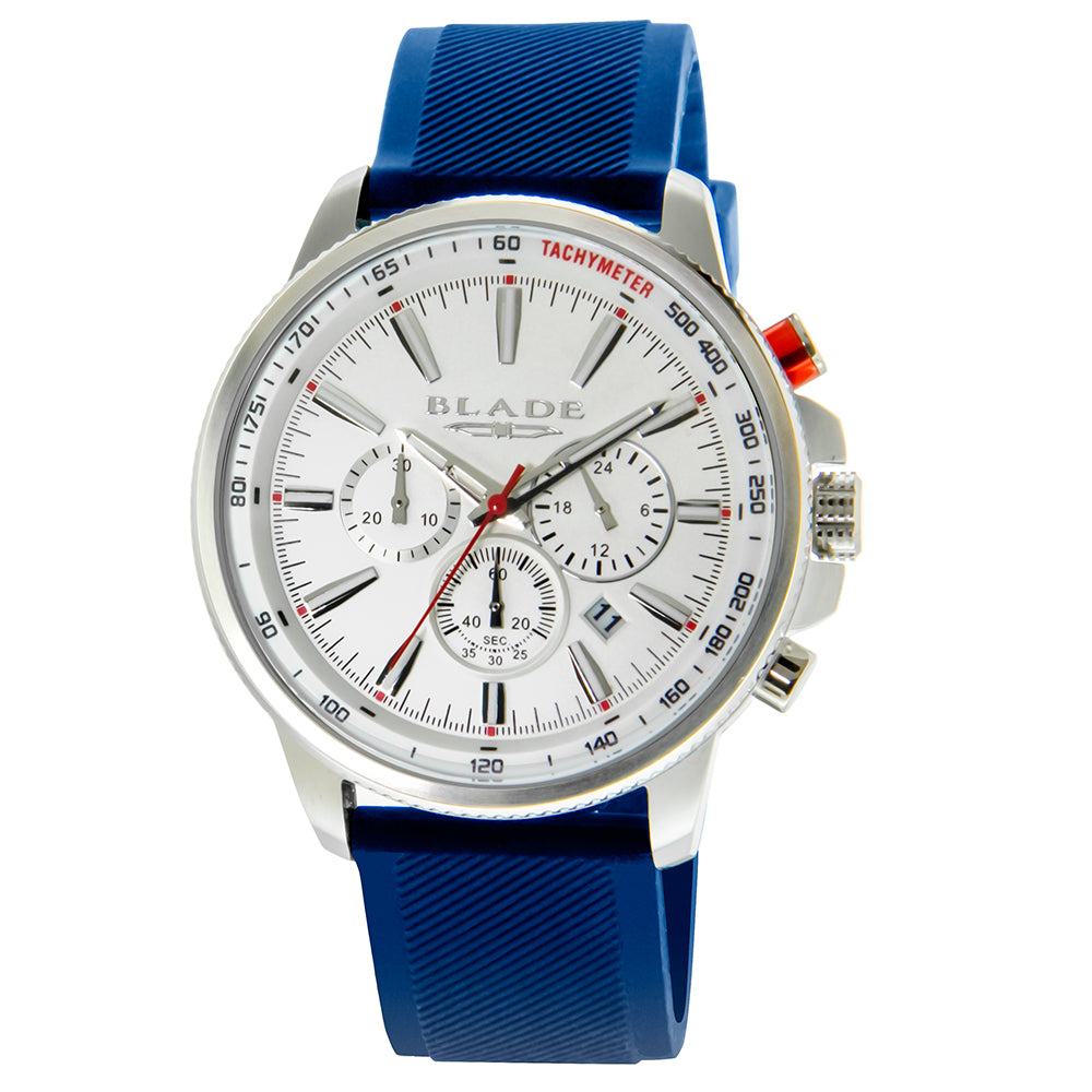 Blade Men's Analog Silicon Strap Watch - Verve Cobalt