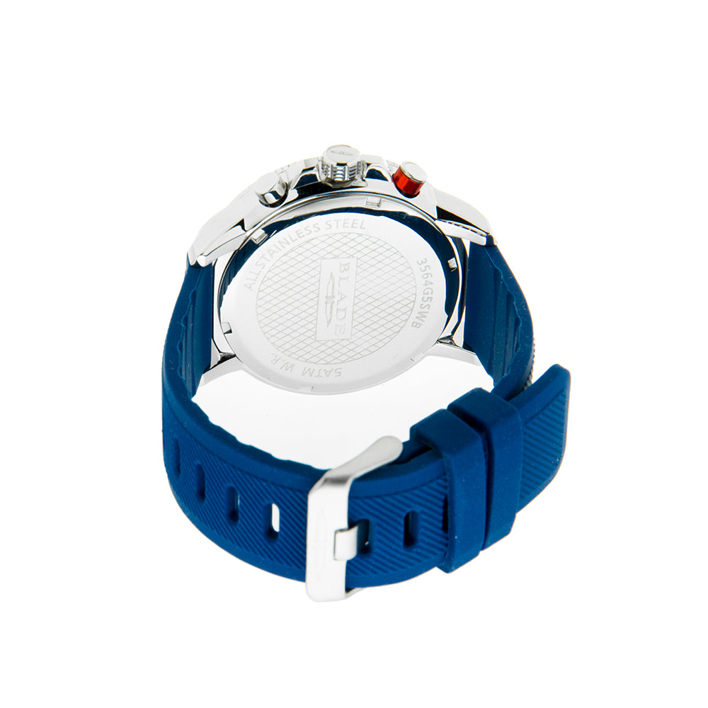 Blade Verve 3564G5SWB SS Case Blue Silicone Strap Men's Watch