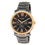 Blade men's Grey dial PVD Gun and Rose Gold Plated Stainless Steel Case PVD Gun Plated Band Multi Function Rise SS Ash 1