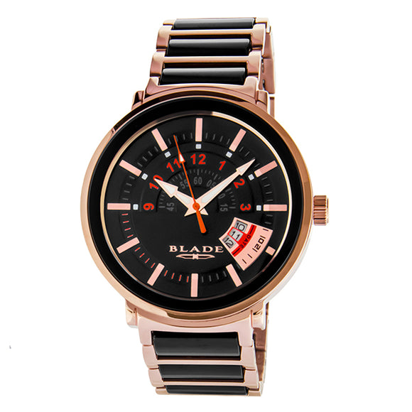 BLADE Men's Stainless Steel & Ceramic Analog Watch - Jazz Rose 1