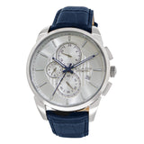 BLADE Victory 3599G1SSB SS Case Blue Leather Strap Men's Watch -  Front