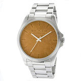 Blade Tan Leather Dial Stainless Steel Watch 1