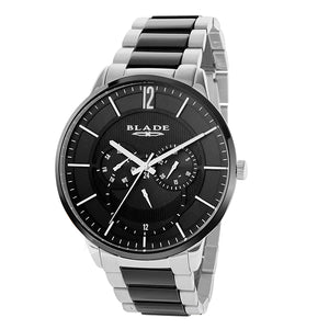 Blade men's black dial Stainless Steel Case Stainless Steel Band with Ceramic Links multi function frost mono 1