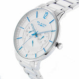 Blade men's white dial Stainless Steel Case and Band Multifunction frost white  2