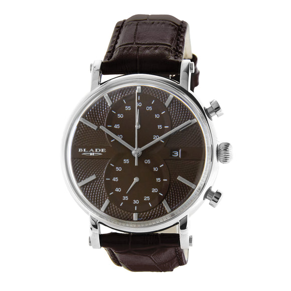 BLADE Aura Brown 3624G1SOO SS Leather Men's Watch - Front