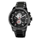 Blade men's Black Dial Black Plated Stainless Steel Case and Band Dual Time Multi function Virtuoso Imprint 1