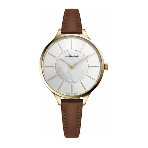 Adriatica Swiss Made Women's Leather Strap Watch - A3633.121FQ