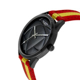 BLADE 3697GNN6K Red-Yellow Retro-Fútbol Special Edition NATO Strap Unisex Watch - Side