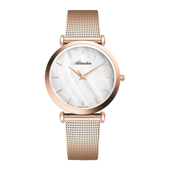 Adriatica Swiss Made Women's Rose Gold Plating Watch - 3713.911FQ