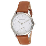 Bart & Melon Unisex White Dial Brown Leather Band Analog Watch 15-DG013-2SWO