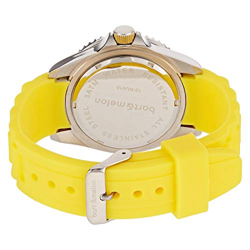 Bart & Melon Unisex Yellow Dial Yellow Silicon Band Analog Watch 12-NU010-SYY 3